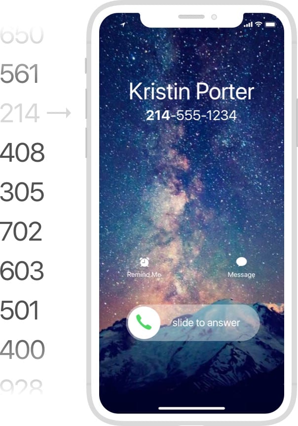 dynamically change your phone number based on users location