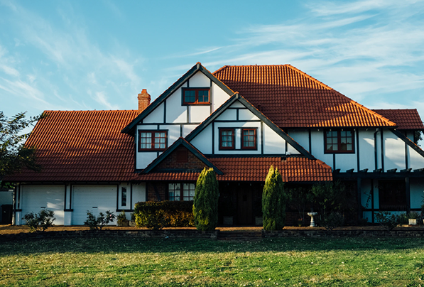 Front view of house